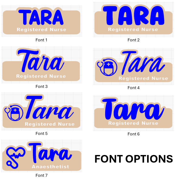 3D Personalised Acrylic Name Badge / Tag : 132,000+ Variations! | Doctor | Nurse | Teacher | Dentist etc.